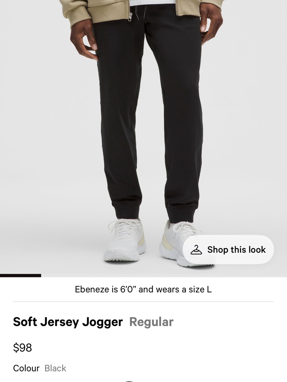 Men's Black lululemon joggers